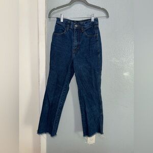 Dark Blue Straight Leg Jeans